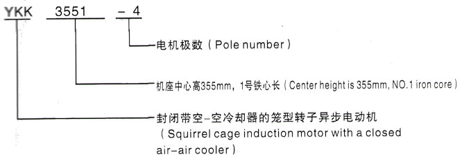 YKK系列(H355-1000)高压YKK4501-10/185KW三相异步电机西安泰富西玛电机型号说明